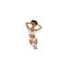 Ensemble 3 pièces Bexley soutien gorge à armatures porte jarretelles réglables et string assorti 